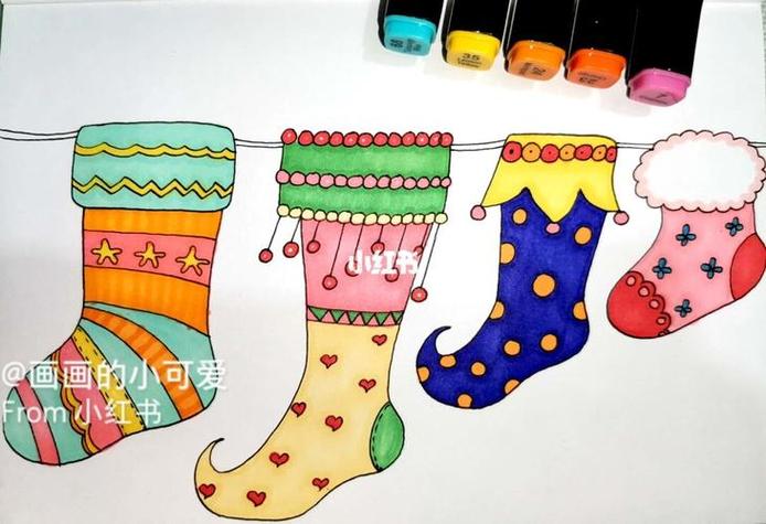 圣诞袜子简笔画彩色 圣诞袜子简笔画彩色教程 | 第2页 | 多想派